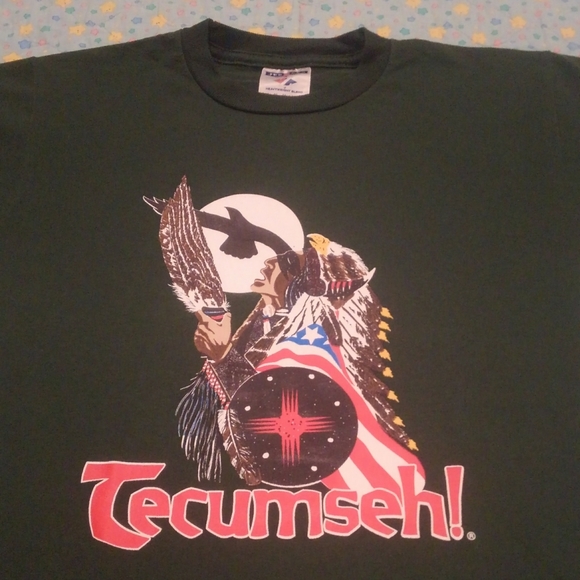 🦅🇺🇸🌌🌙 Tecumseh 🔥 💎 Shirt Youth Medium ✨ Native American 🌎 Eagle Moon ⭐ - Picture 2 of 8